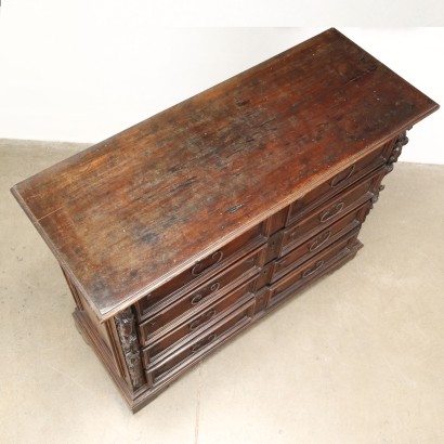 Commode Baroque Noyer Italie XVIIe-XVIIIe Siècle