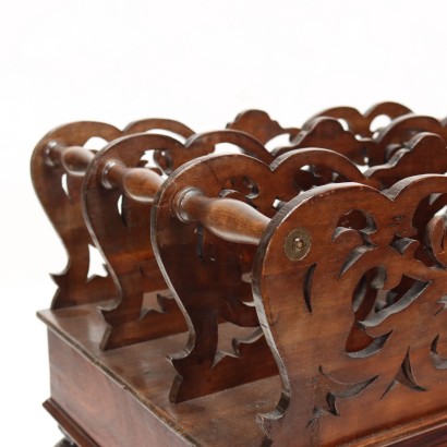 Magazine Rack Walnut Italy XIX-XX Century