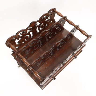Magazine Rack Walnut Italy XIX-XX Century