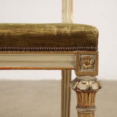 antigüedad, silla, sillas antiguas, silla antigua, silla italiana antigua, silla antigua, silla neoclásica, silla del siglo XIX, Grupo de sillas de estilo neoclásico