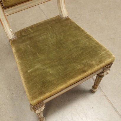 antigüedad, silla, sillas antiguas, silla antigua, silla italiana antigua, silla antigua, silla neoclásica, silla del siglo XIX, Grupo de sillas de estilo neoclásico