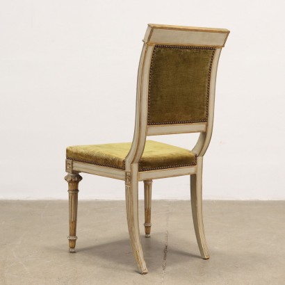 antigüedad, silla, sillas antiguas, silla antigua, silla italiana antigua, silla antigua, silla neoclásica, silla del siglo XIX, Grupo de sillas de estilo neoclásico