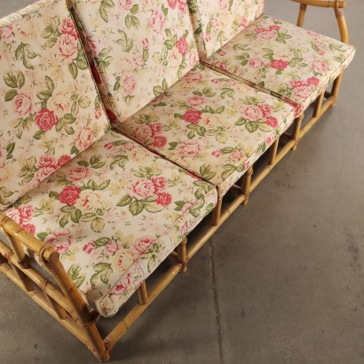 modernariato, modernariato di design, divano, divano modernariato, divano di modernariato, divano italiano, divano vintage, divano anni '60, divano design anni 60,Divano in Bambù Anni 80