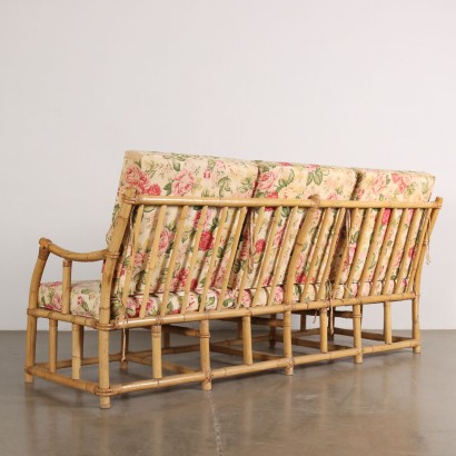 modernariato, modernariato di design, divano, divano modernariato, divano di modernariato, divano italiano, divano vintage, divano anni '60, divano design anni 60,Divano in Bambù Anni 80