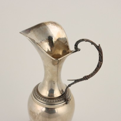 antiquariato, oggettistica, antiquariato oggettistica, oggettistica antica, oggettistica antica italiana, oggettistica di antiquariato, oggettistica neoclassico, oggettistica del 800,Brocca con Piattino in Argento Greggio%2