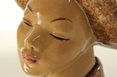 antiquariato, ceramica, anni 50, volto di fanciulla, italia, ceramiche, ceramiche anni 50, antiquariato anni 50