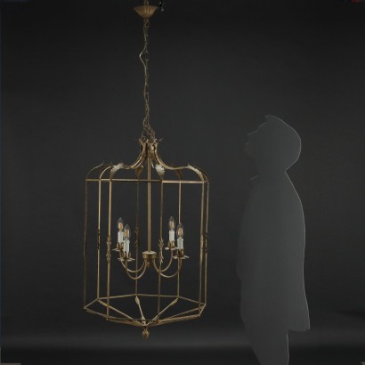 Chandelier Bronze Italy XX Century