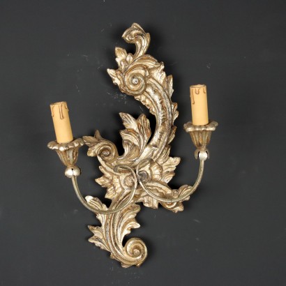 Paire d\'Appliques Style Rococo Métal Italie XX Siècle