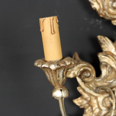 Paire d\'Appliques Style Rococo Métal Italie XX Siècle