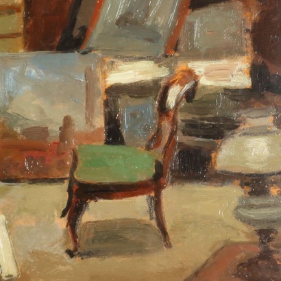 arte, arte italiana, pittura novecento italiana,Dipinto di Interno di Dino Rossi ,La bottega dell'antiquario,Dino Rossi,Dino Rossi,Dino Rossi,Dino Rossi