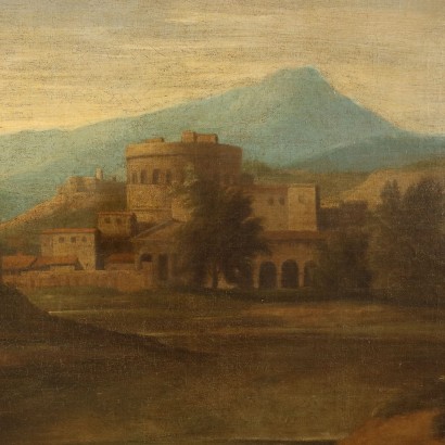 arte, arte italiana, pittura antica italiana,Dipinto Attribuito a Gaspard Dughet ,Paesaggio classico con figure,Gaspard Dughet,Gaspard Dughet,Gaspard Dughet,Gaspard Dughet,Gaspard Dughet
