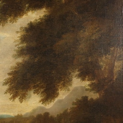 arte, arte italiana, pittura antica italiana,Dipinto Attribuito a Gaspard Dughet ,Paesaggio classico con figure,Gaspard Dughet,Gaspard Dughet,Gaspard Dughet,Gaspard Dughet,Gaspard Dughet