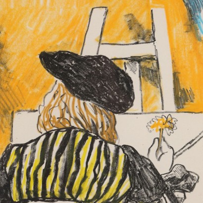 R. Guttuso Crayons sur Papier Italie XXe Siècle