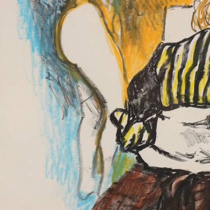 R. Guttuso Crayons sur Papier Italie XXe Siècle