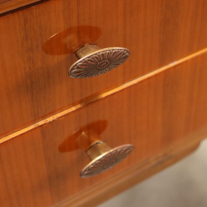 Paire de Tables de Chevet Placage d\'Acajou Italie Années 1960