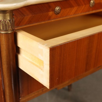 Paire de Tables de Chevet Placage d\'Acajou Italie Années 1960