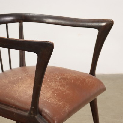 Chaise Cuir Synthétique Italie Années 1950-1960