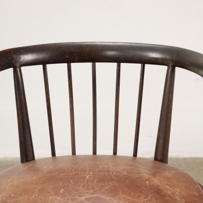 Chaise Cuir Synthétique Italie Années 1950-1960