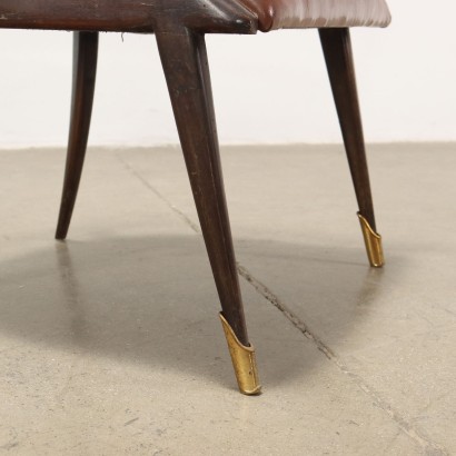 Chaise Cuir Synthétique Italie Années 1950-1960