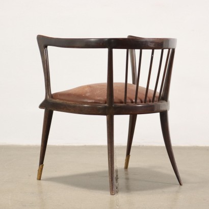Chaise Cuir Synthétique Italie Années 1950-1960