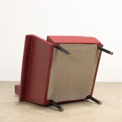 Paire de Fauteuils Cuir Synthétique Italie Années 1960