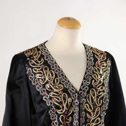 Abito Vintage con Ricami e Perline