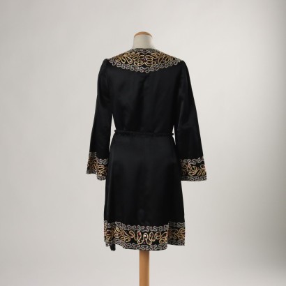 Abito Vintage con Ricami e Perline