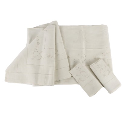 antiquariato, lenzuola, antiquariato lenzuola, lenzuola antica, lenzuola antica italiana, lenzuola di antiquariato, lenzuola neoclassico, lenzuola del 800,Lenzuola Matrimoniale con Due Federe