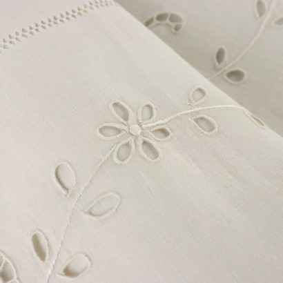 antiquariato, lenzuola, antiquariato lenzuola, lenzuola antica, lenzuola antica italiana, lenzuola di antiquariato, lenzuola neoclassico, lenzuola del 800,Lenzuola Matrimoniale con Due Federe