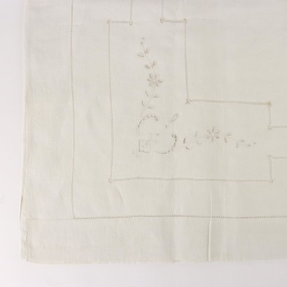 antiquariato, lenzuola, antiquariato lenzuola, lenzuola antica, lenzuola antica italiana, lenzuola di antiquariato, lenzuola neoclassico, lenzuola del 800,Lenzuola Matrimoniale con Due Federe