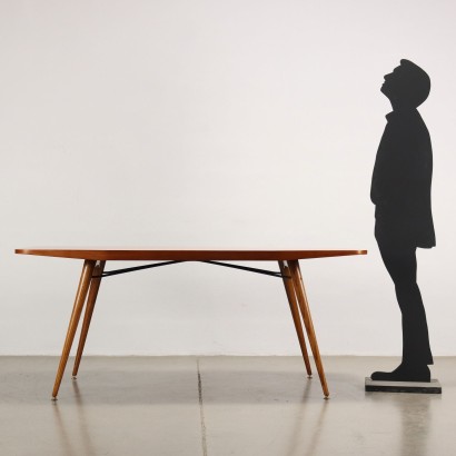 Table Placage de Chêne Italie Années 1950-1960