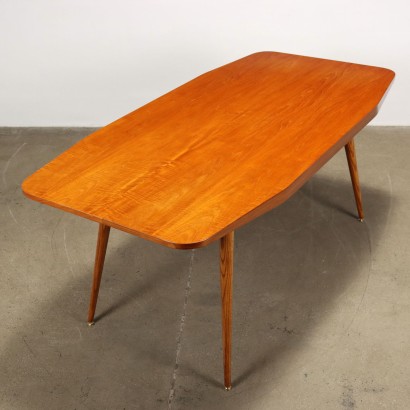 Table Placage de Chêne Italie Années 1950-1960