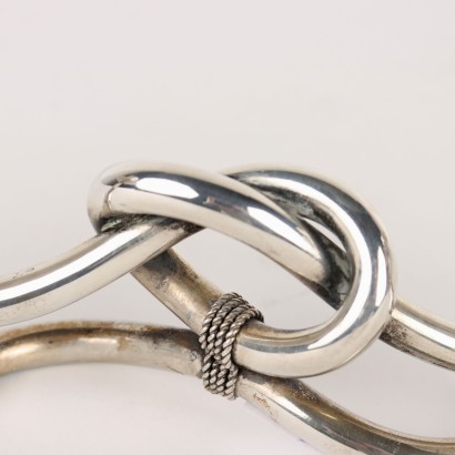 Paire de Candélabres Argent Italie XX Siècle