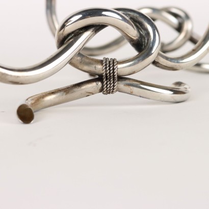 Paire de Candélabres Argent Italie XX Siècle