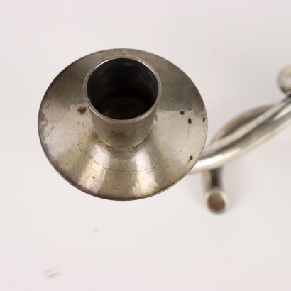 Paire de Candélabres Argent Italie XX Siècle