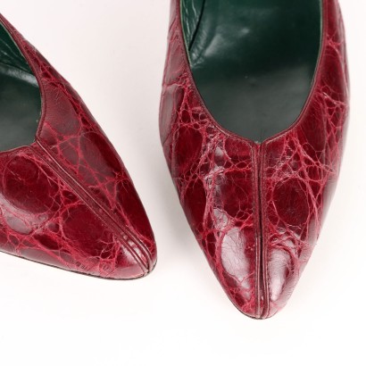 Chaussures Vintage Gucci Cuir N. 40 Italie Années 1980-1990