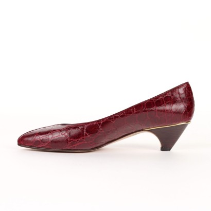 Chaussures Vintage Gucci Cuir N. 40 Italie Années 1980-1990