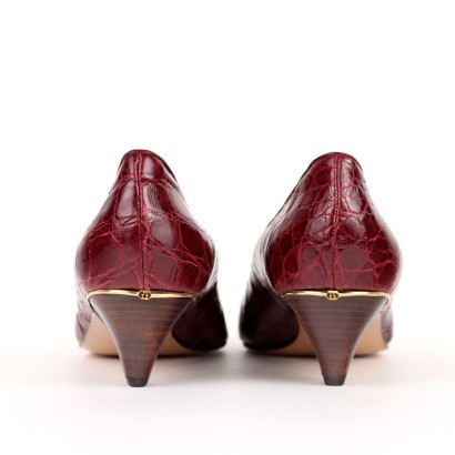 Chaussures Vintage Gucci Cuir N. 40 Italie Années 1980-1990