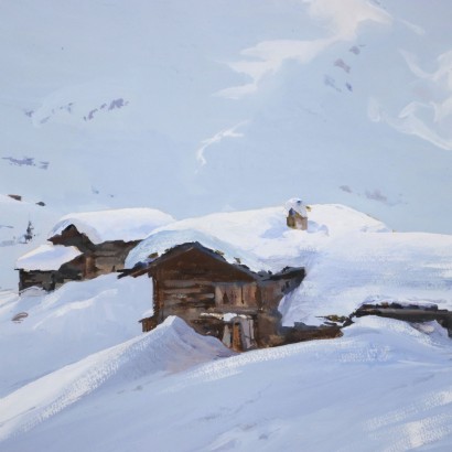 C. Pellegrini Tempera auf Karton Italien XIX-XX Jhd