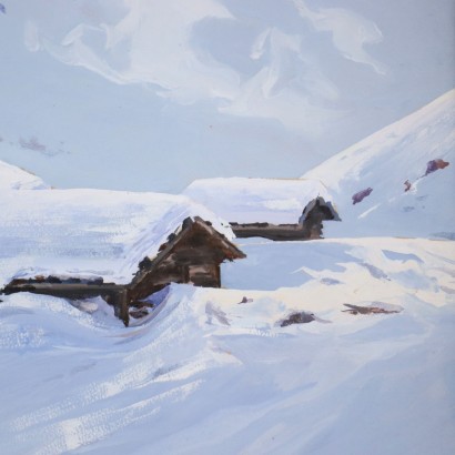 C. Pellegrini Tempera auf Karton Italien XIX-XX Jhd