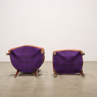 Paar Sessel Louis XV Stil Nussbaum Italien XX Jhd