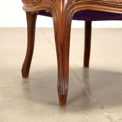Paar Sessel Louis XV Stil Nussbaum Italien XX Jhd
