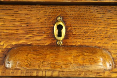 Bottega del 900, liberty, desk, Secretary desk oak Secretary desk, oak, 900 liberty, desk, Italy, Bureau Italy