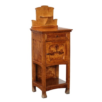 Table de Chevet Art Nouveau Acajou Italie XIX-XX Siècle