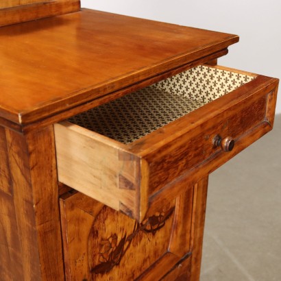 Table de Chevet Art Nouveau Acajou Italie XIX-XX Siècle