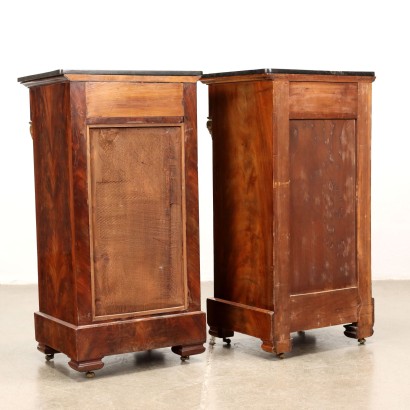 Paire de Tables de Chevets Restauration Noyer France XIX Siècle