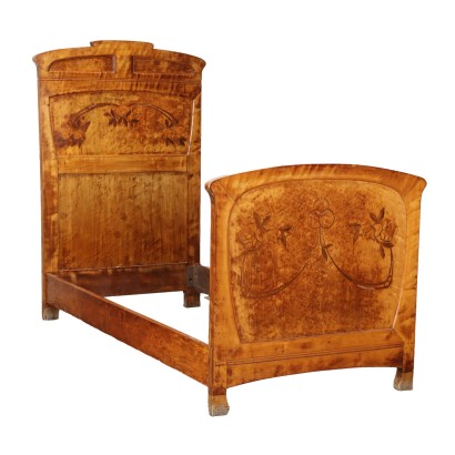 Bett Jugendstil Mahagoni Italien XIX-XX Jhd