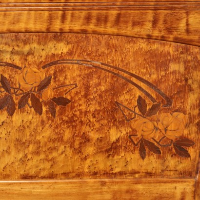 Bett Jugendstil Mahagoni Italien XIX-XX Jhd