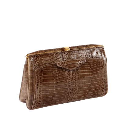 Pochette Vintage Coccodrillo Tortora