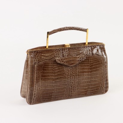 Pochette Vintage Coccodrillo Tortora